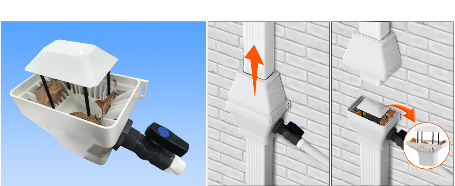 rain barrels to collect rainwater