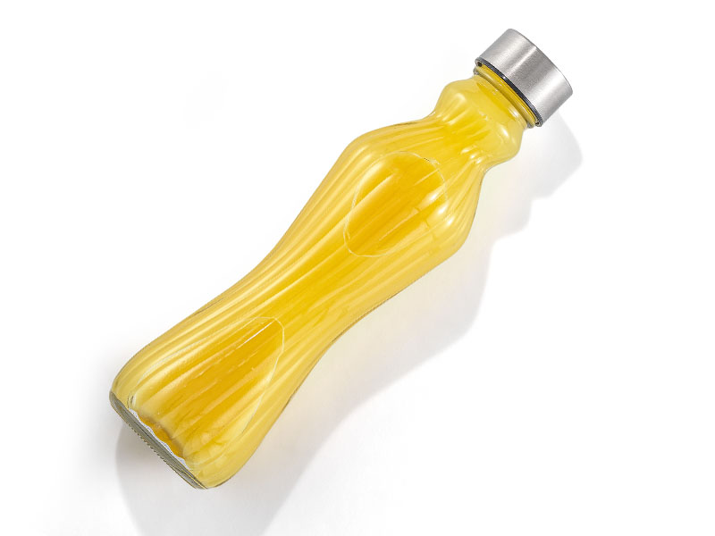 JoyJolt Fluted Glass Water Bottles Set of 618 oz Glass