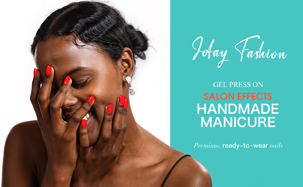 Red Short Press on Nails