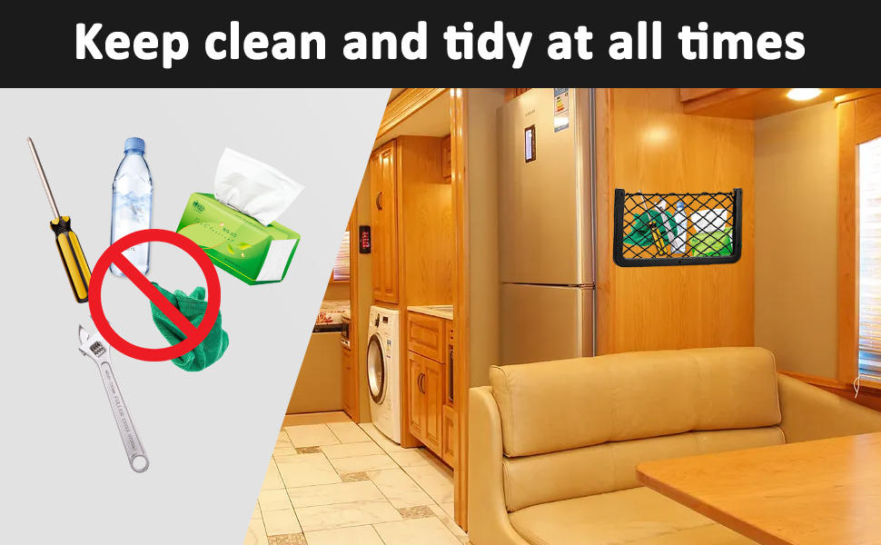 Aimisite Storage Nets for Campervans, 4Pcs Cargo Net Car Storage Net