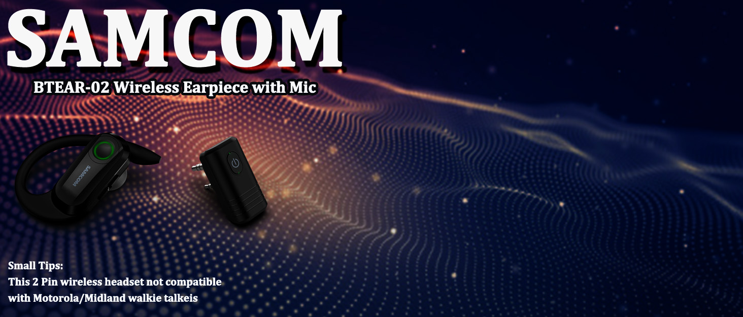 Wireless Headset with 2 Pin Dongle for K Connector