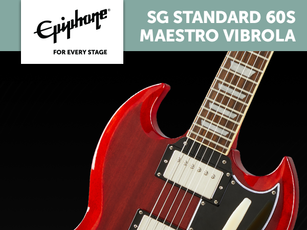 ギター Epiphone SG Standard 60s Maestro Vibrola Epiphone Featuring the Maestro™ Vibrola and Powered by