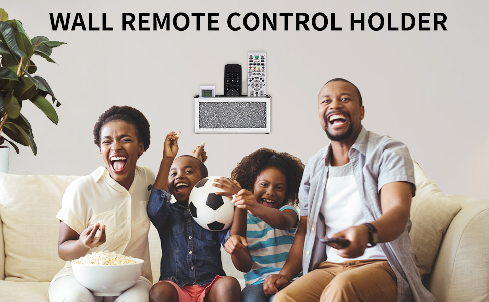 Remote Control Holder,TV Remote Control Caddy,Mirrored