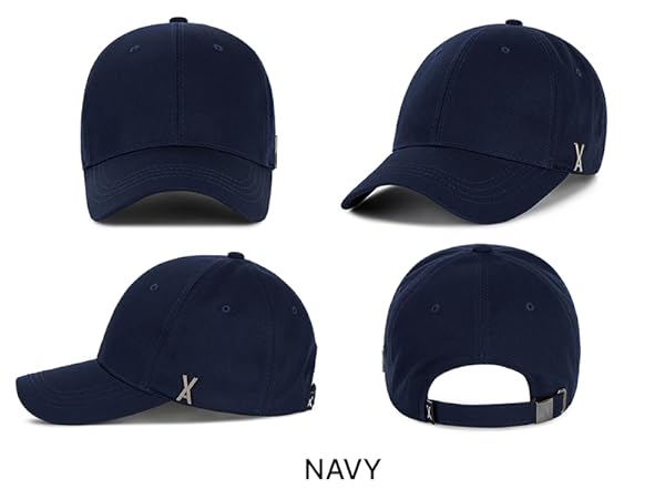Amazon.co.jp: [VARZAR] Stud logo over fit ball cap Navy