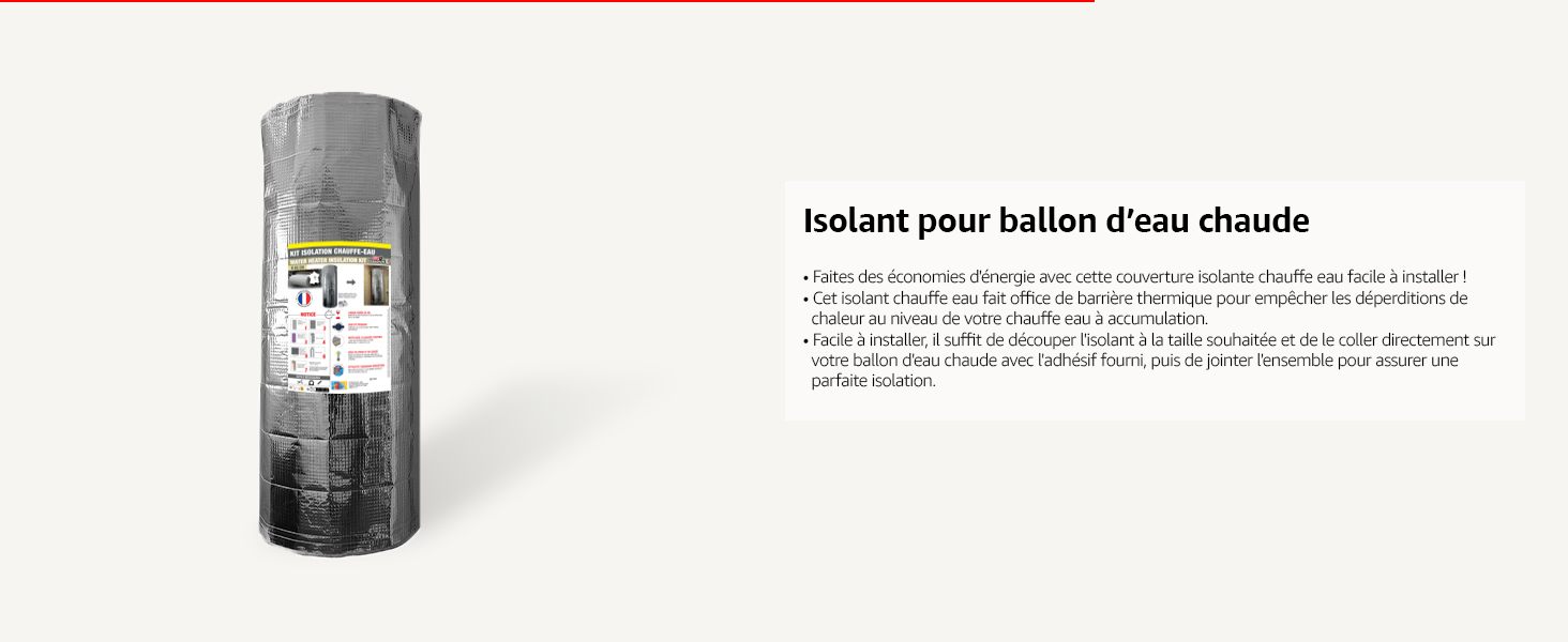 EURO VANADIUM Isolant Ballon Eau Chaude, 300 L, 160 x 200 cm Isolant Thermique, Multicouches