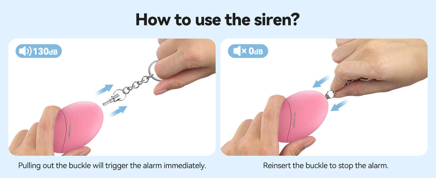 alarm keychain for women