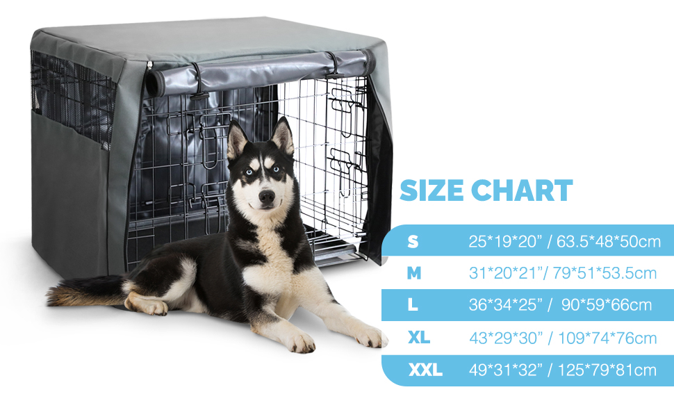 Furdreams Premium Cover for 48 Inch Dog Crate Polyester with PVC