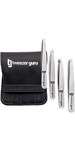 Tweezer Guru Silver Variety Tweezer Set
