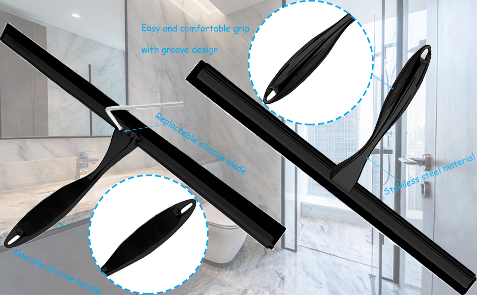 Shower Squeegee for Glass Doors, 14 Inches Bathroom