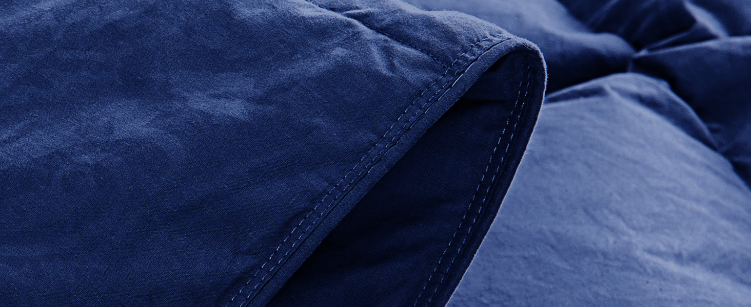 Dreamhood Luxury 90% Goose Feathers Comforter King Size - All Season Medium Warmth with 8 Corner Tabs (Navy, 106x90 Inch Edef381d 33d2 432f 993c C28aa419718a. CR0,0,1464,600 PT0 SX1464 V1