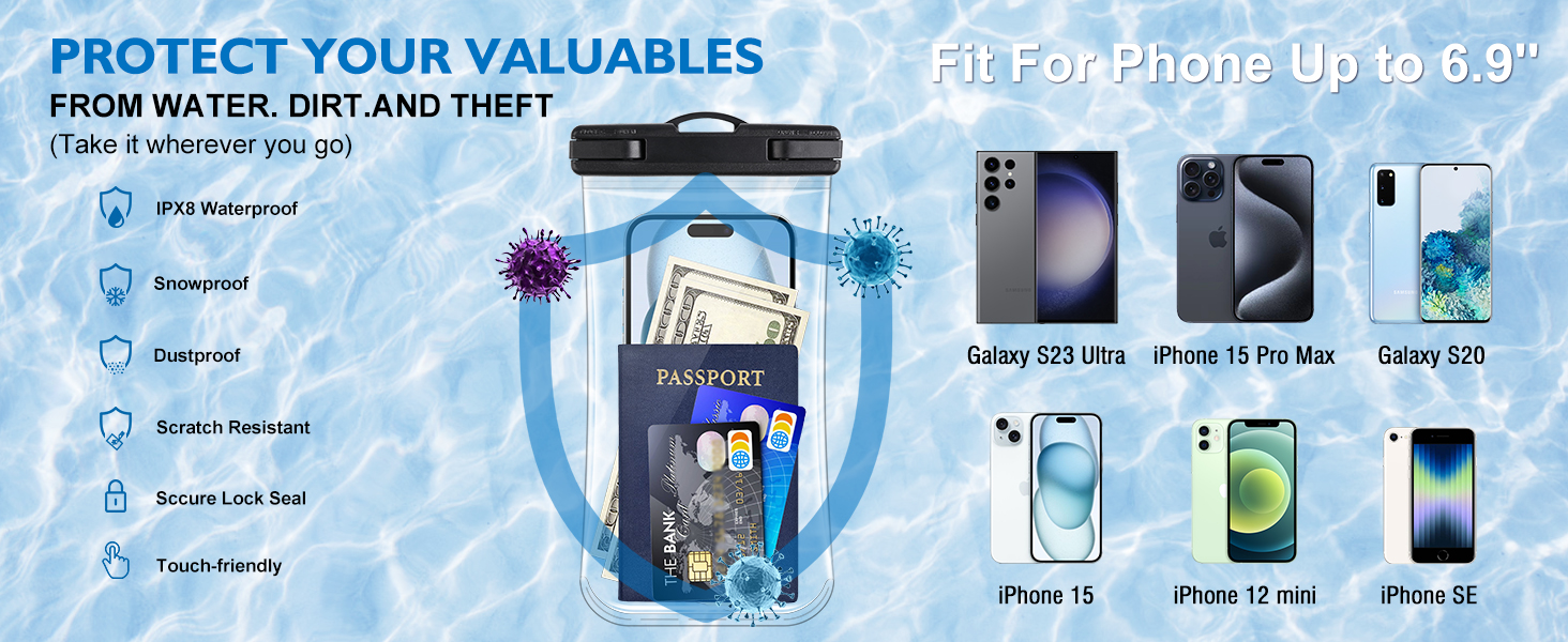 Waterproof Phone Bag water phone protector pouch waterproof iphone case cell phone waterproof pouch