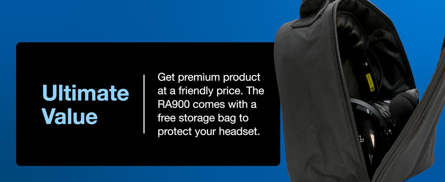 Ultimate Value Flight RA900 Aviation Headset Rugged Radios Air Pilots Instructors Students Premium