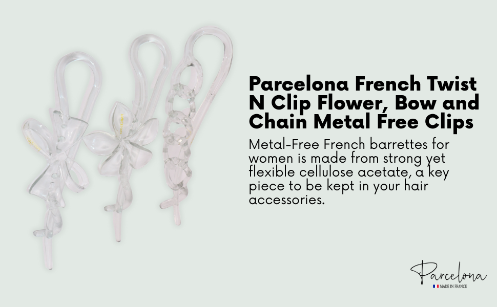 metal free hair barrette 