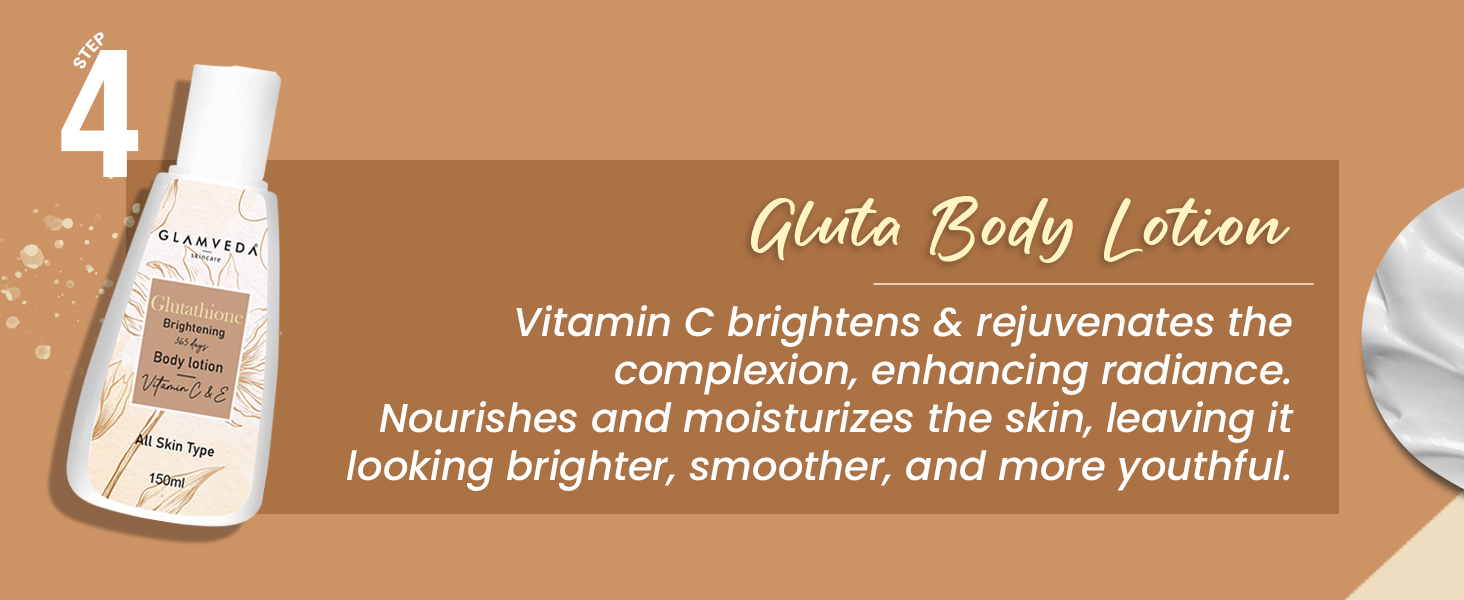 Glamveda Glutathione Skin Perfecting Brightening &amp; Dark Spots Removal 4 Steps Skincare