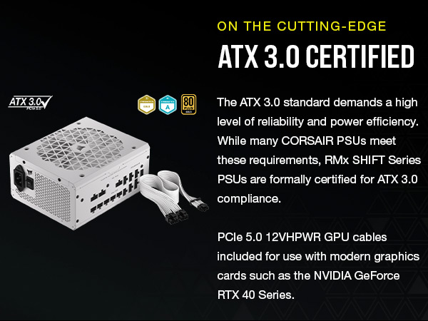 電源ユニット CORSAIR RM1000x RMx SHIFT SERIES Corsair RM1000x Shift Fully Modular ATX Power Supply