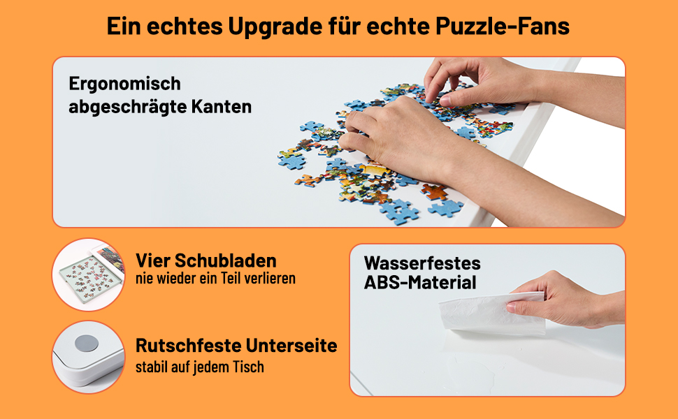 puzzlebrett 1500 teile drehbar mit schubladen.