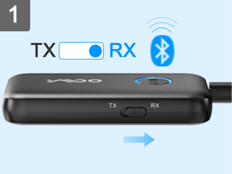 YMOO Bluetooth 5.3 Transmitter Receiver, 2in1 Wireless Bluetooth