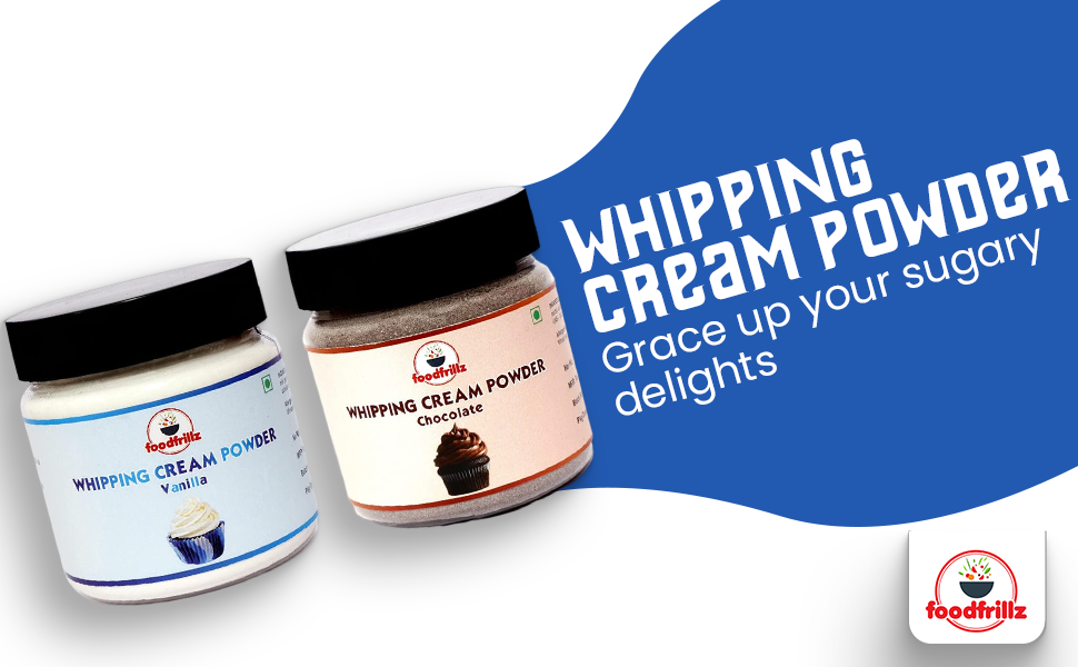 foodfrillz Whipping Cream Powder Allpurpose/Vanilla and Chocolate