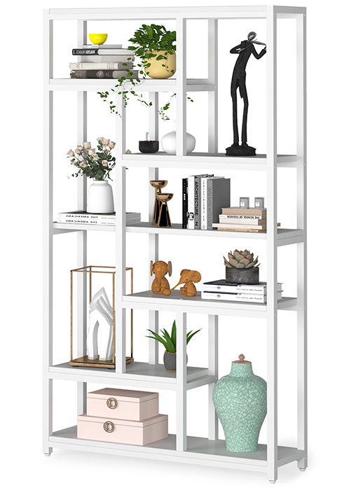 white bookcase