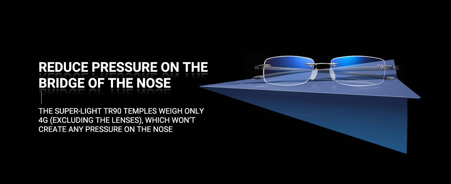 1.0 1.5 2.0 2.5 3.0 3.5 4.0 1.00 rimless reading glasses for men