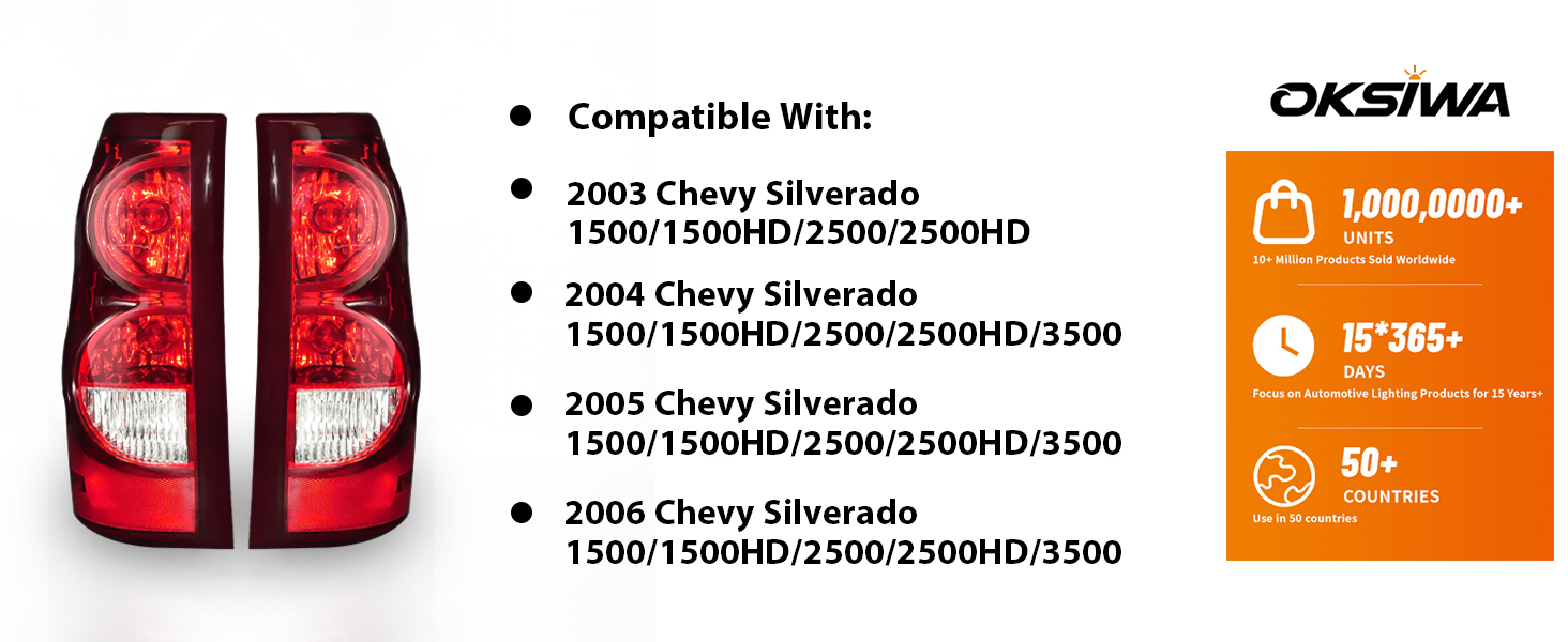 2003-2006 silverado tail light