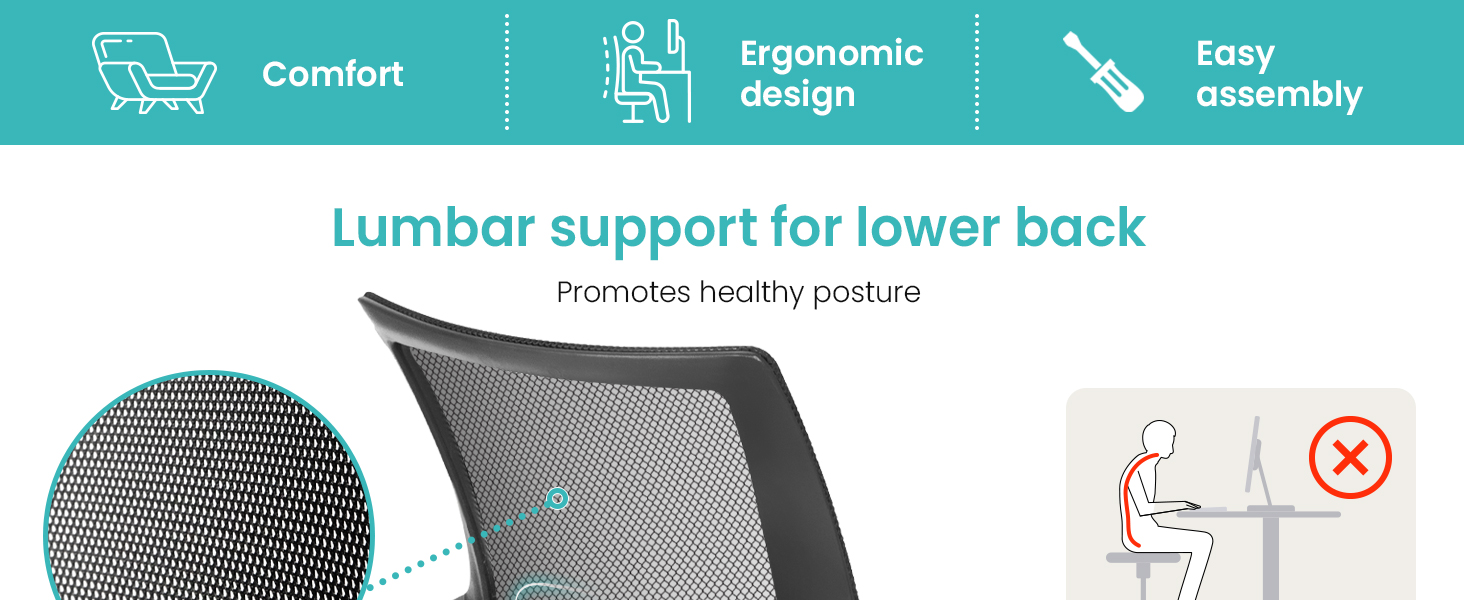 Comfy, Ergonomic Office Chair that is easy to assemble with no hassle or frustations.
