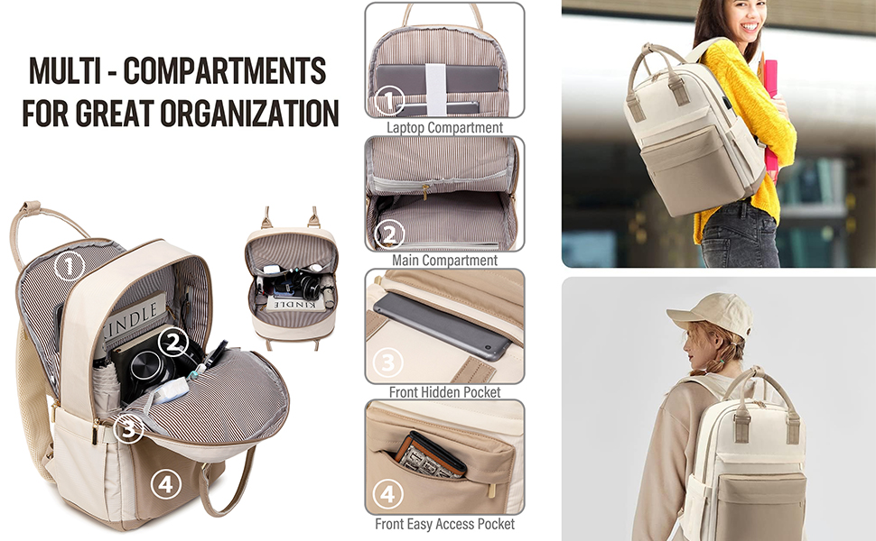 Laptop Backpack for Women 15.6 Inch Laptop Bag