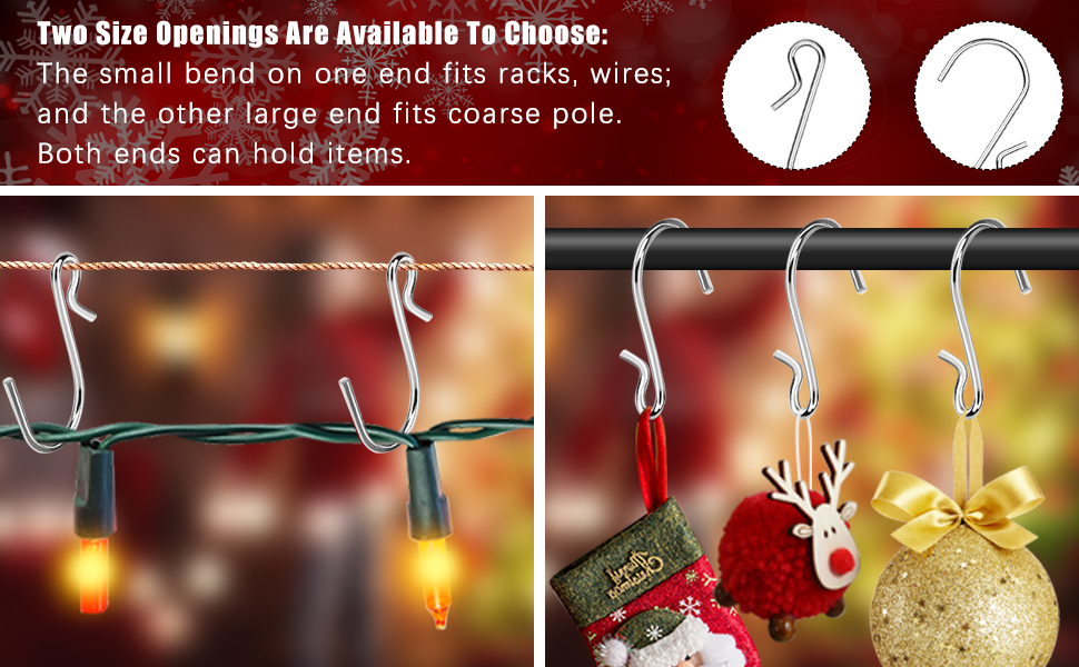 Hysagtek Metal Mini Gutter Hang Hooks Christmas Lights