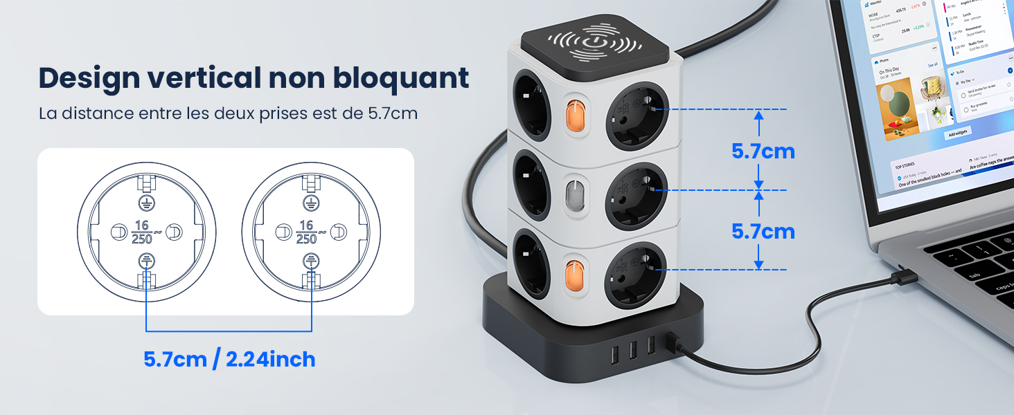 multiprise interrupteur usb promo