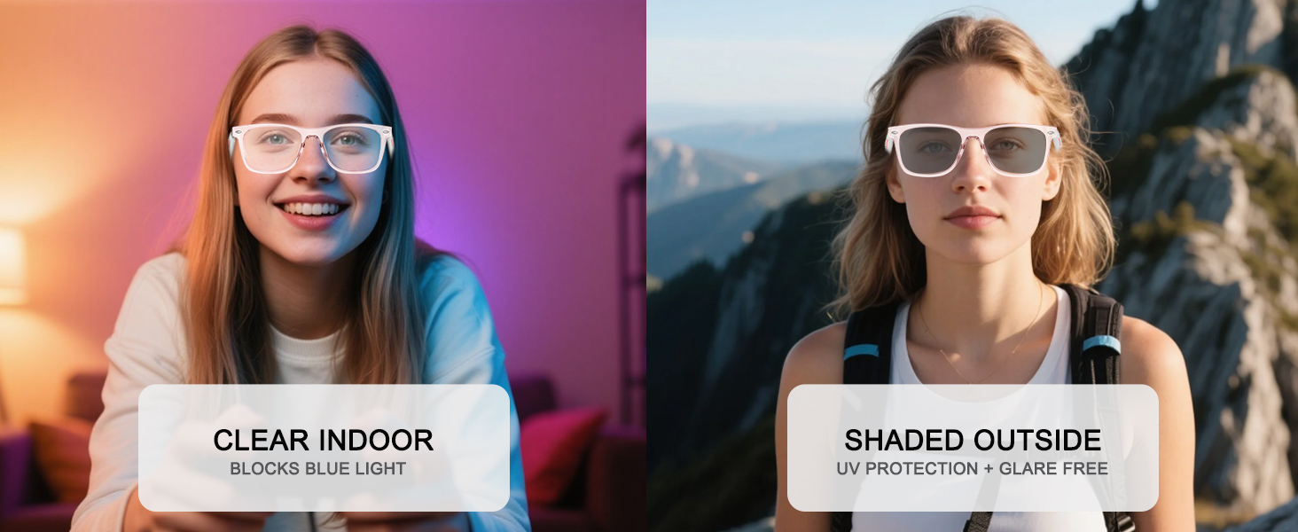 Smart translator glasses with photochromic lenses, bluetooth smart glasses for men & women