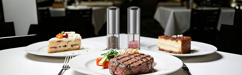 Rechargeable Electric Salt and Pepper Grinder Set