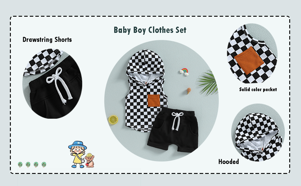 checkered shorts set