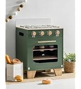 ROBOTIME Wooden Toy Oven Play Kitchen Set, Kids Kitchen Playset with Play Food, Pretend Play Oven...