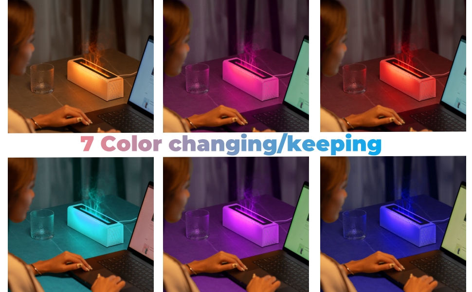 Colorful Flame Diffuser Humidifier
