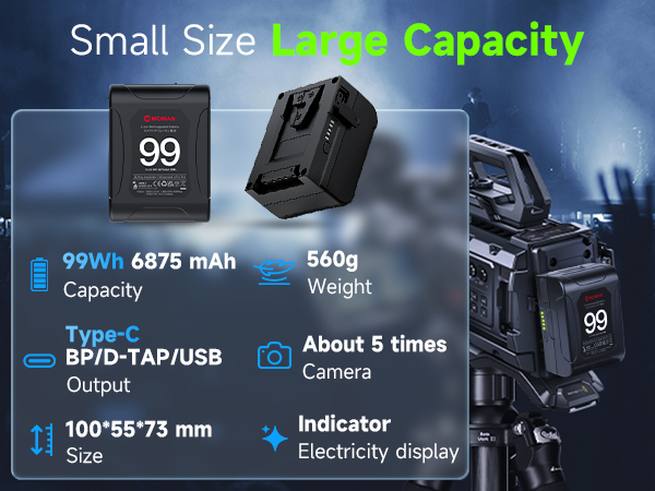 Amazon.com: Moman V-Mount Battery, Power 99 Camera bettert