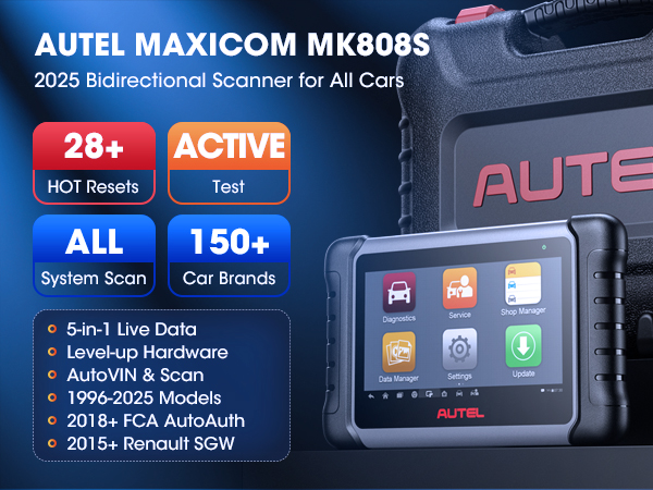 Autel Scanner MaxiCOM MK808S 2024 Bidirectional Tool as MK808BT Pro MX808S M808Z