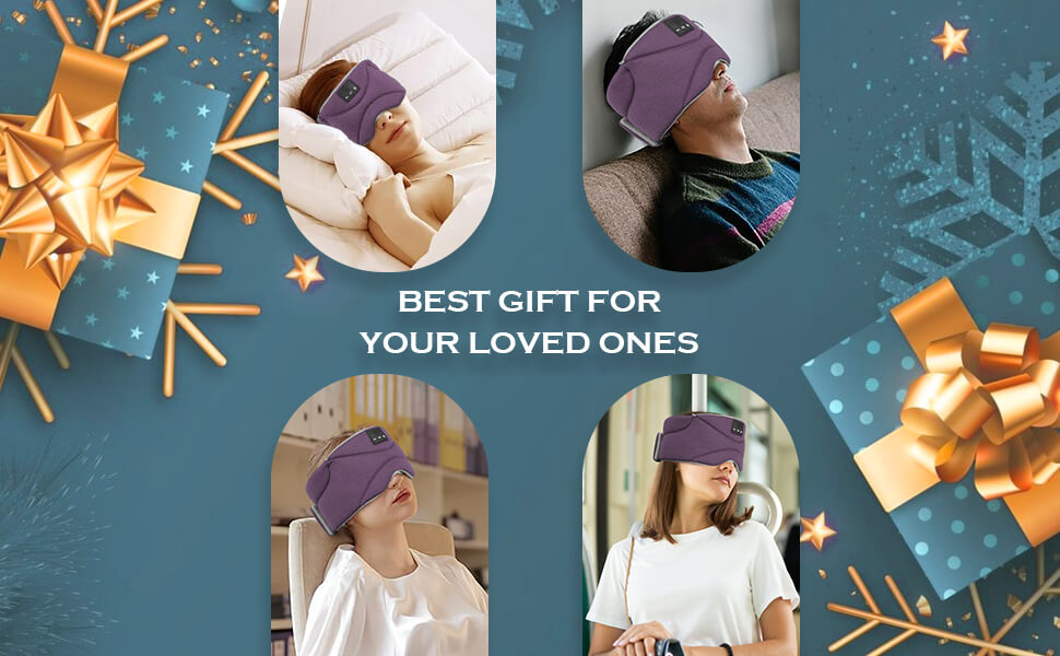 Sleep Mask with Bluetooth Headphones 24 White Noise, IceFeeling Bluetooth Sleep Mask UltraThin