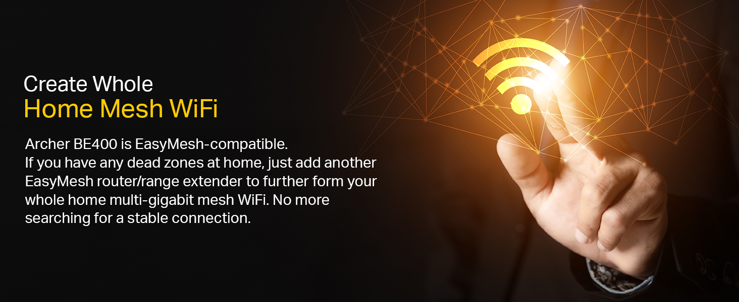 Archer BE400 BE6500 Dual-Band Wi-Fi 7 Router