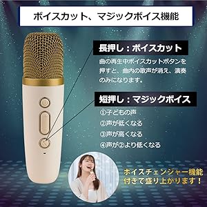 Amazon.co.jp: Smaly 2024新型ミニカラオケセット ベージュ SM