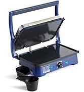 Blue Diamond Ceramic Nonstick, Electric Contact Sizzle Griddle, Open Flat Design, Dishwasher Safe...