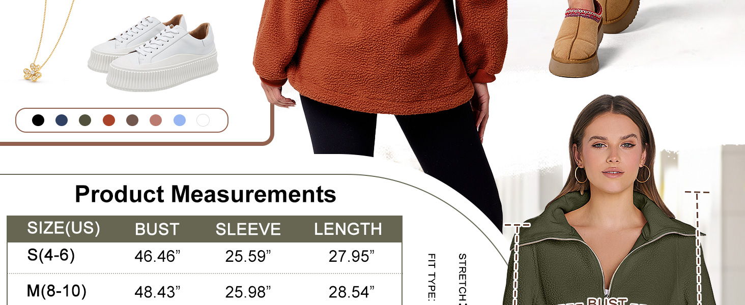 Womens Warm Fleece Pullover Coat