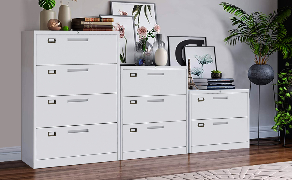 Yoluckea Lateral File 4 Drawer Modern File