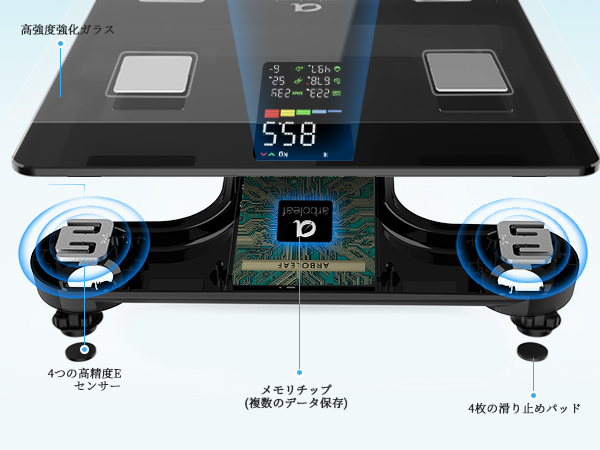 arboleaf 体脂肪計 体組成計 LEDディスプレイ arboleaf 体脂肪計 体組成計 LEDディスプレイ