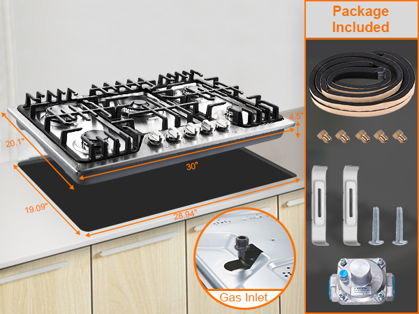 Gas cooktop