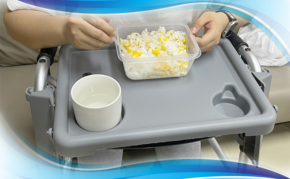 Folding Walker Tray Removable Rollator Desk Lap Board