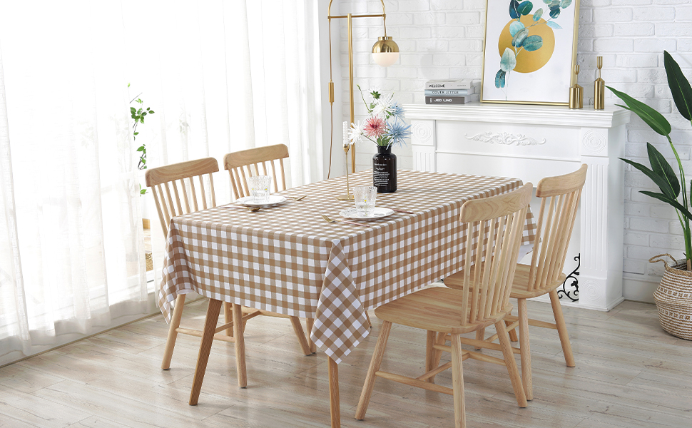 MUMULIDA Tablecloth 100 Waterproof Oil Proof Spill Proof