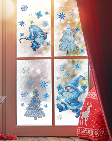 christmas window stickers