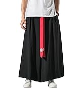 GURUNVANI Herren Hose mit weitem Bein, japanische Yogahose, Hip Hop Baggy Hose