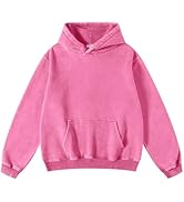 KEEPSHOWING Men's Vintage Acid Wash Zip Up Oversized Hoodi