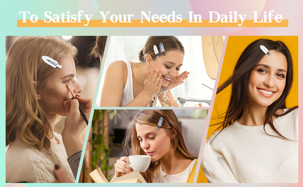 No crease hairpins suitable for various daily use, make up, face washing and hair styling, etc.